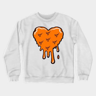 Orange Melting Acid Heart Crewneck Sweatshirt